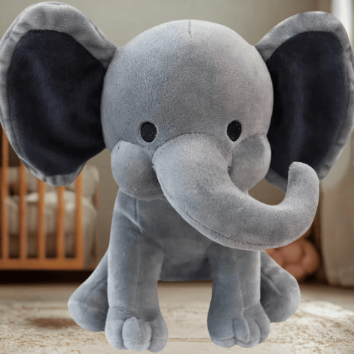 peluche elephant gris