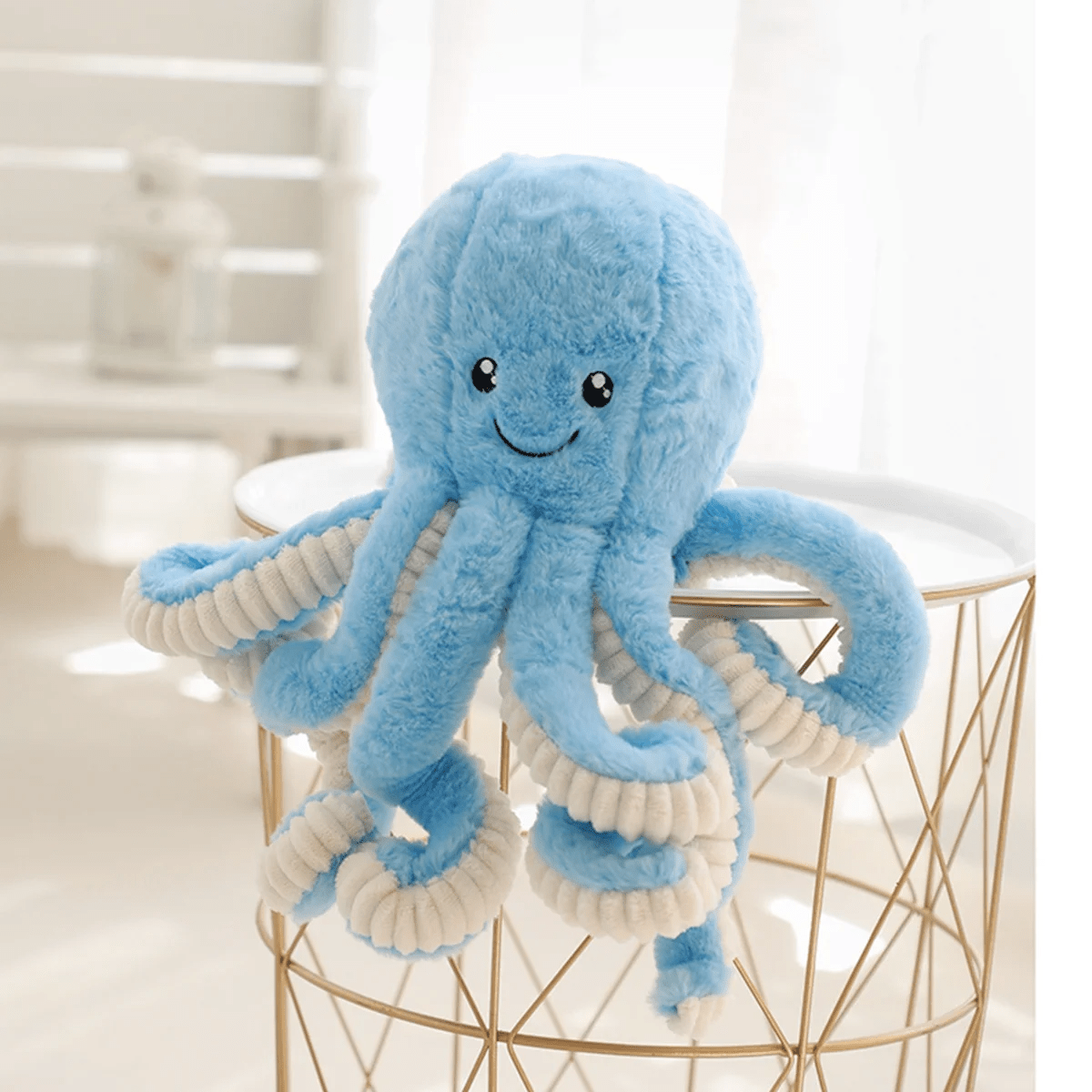 Peluche pieuvre bleue