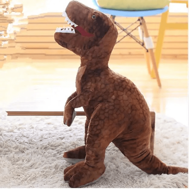 Peluche dinosaure brun