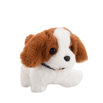 Peluche Interactive brun et blanc