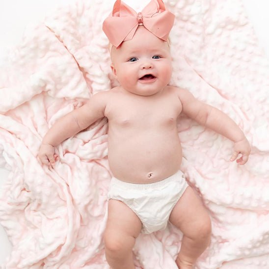 Polaire couverture bebe couché avec modÚle rose