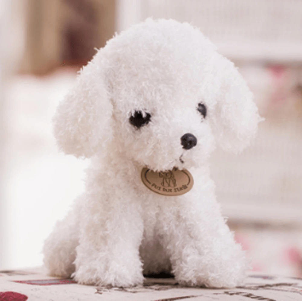 peluche chien blanc - Maman bébé boutique