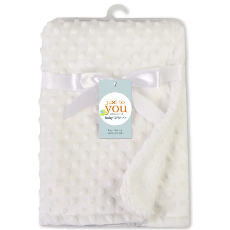 Polaire couverture bebe variante blanche
