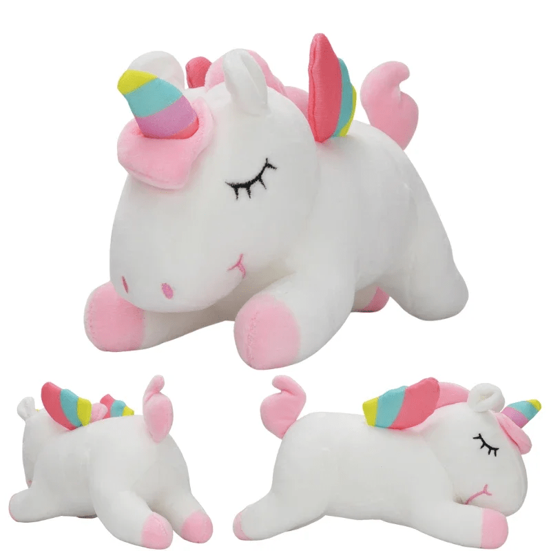 Licorne peluche blanche