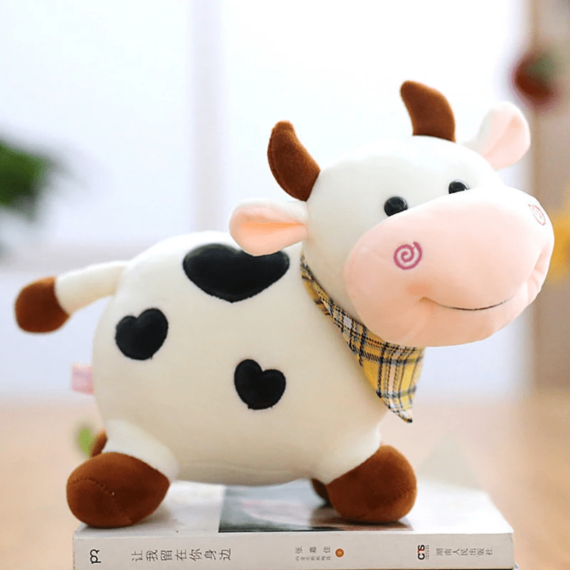 peluche vache blanche