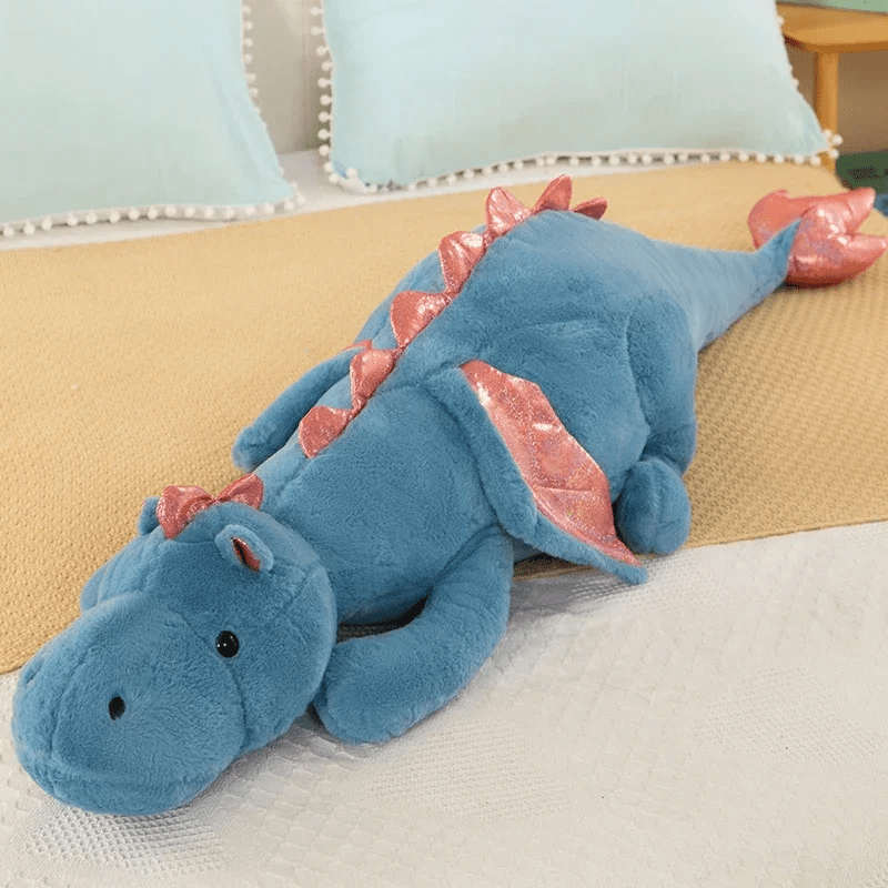 Peluche dragon bleu