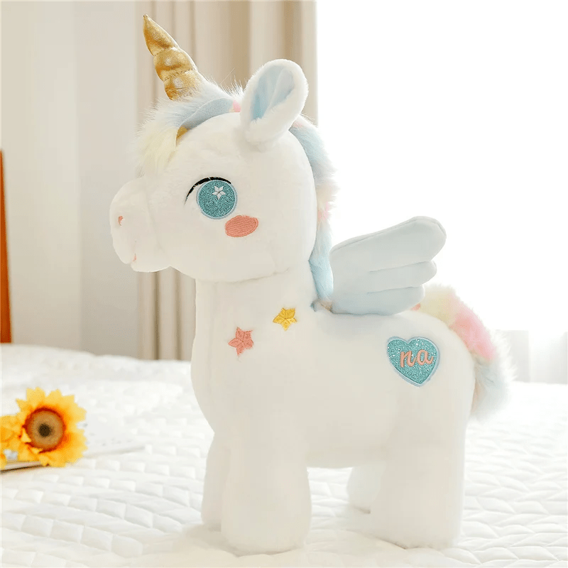Licorne peluche bleu