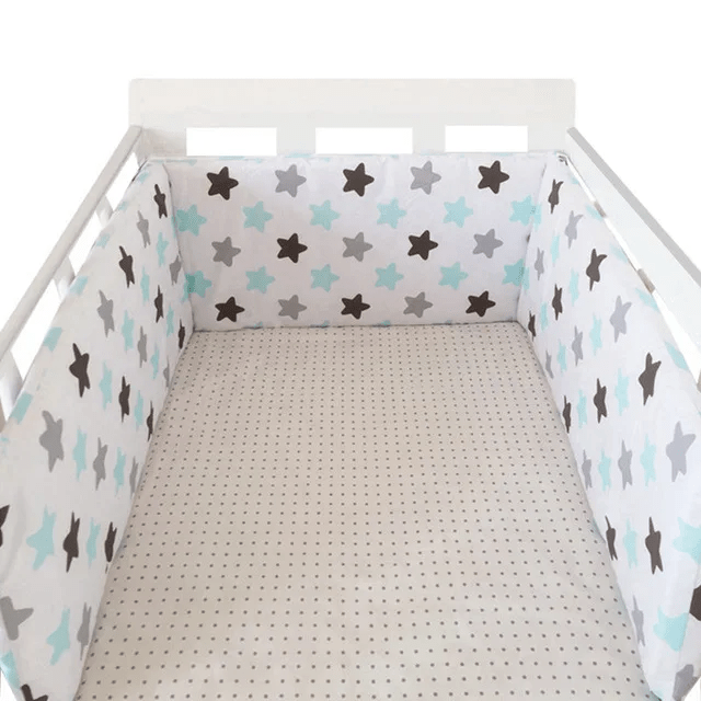 Tour de lit bébé étoile blanche