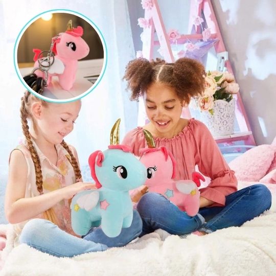 Peluche licorne experience sensorielle magique