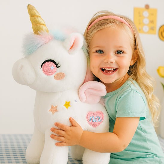 Licorne peluche magie opère