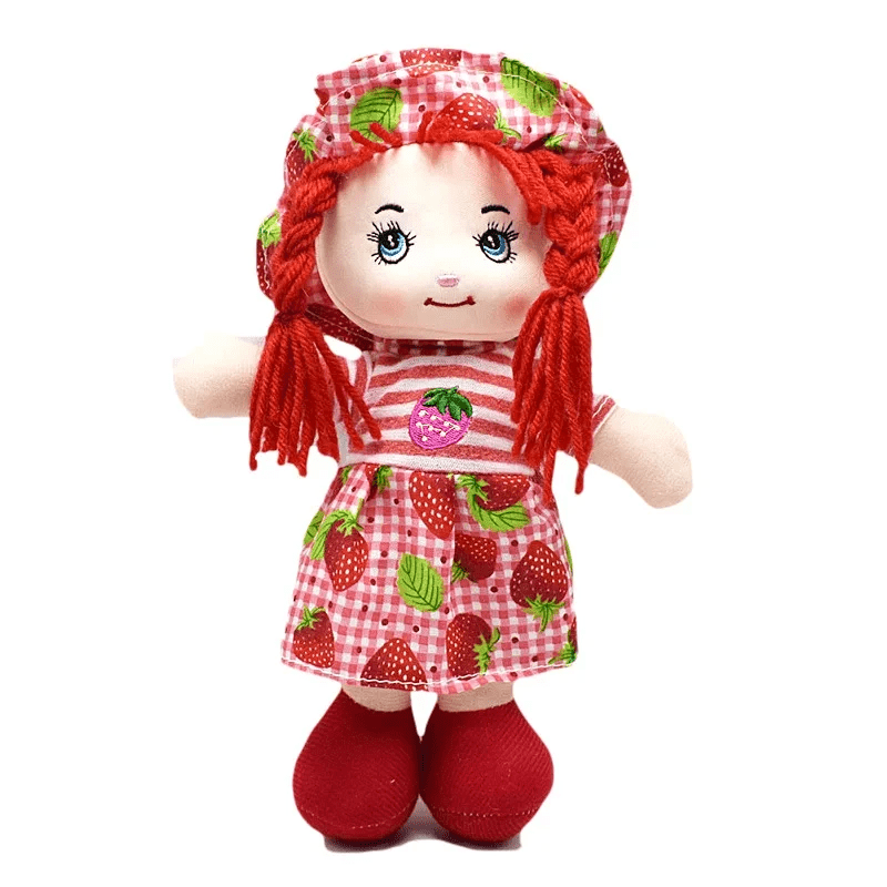 Poupée de chiffon fraise