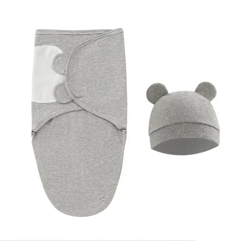Couverture emmaillotage gris