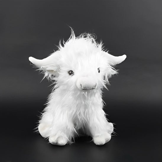 Peluche en vache blanche