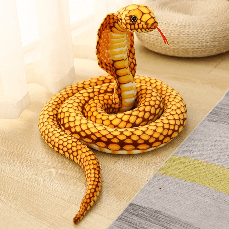 Peluche serpent jaune