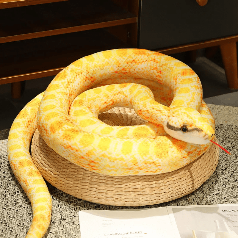 Peluche serpent jaune