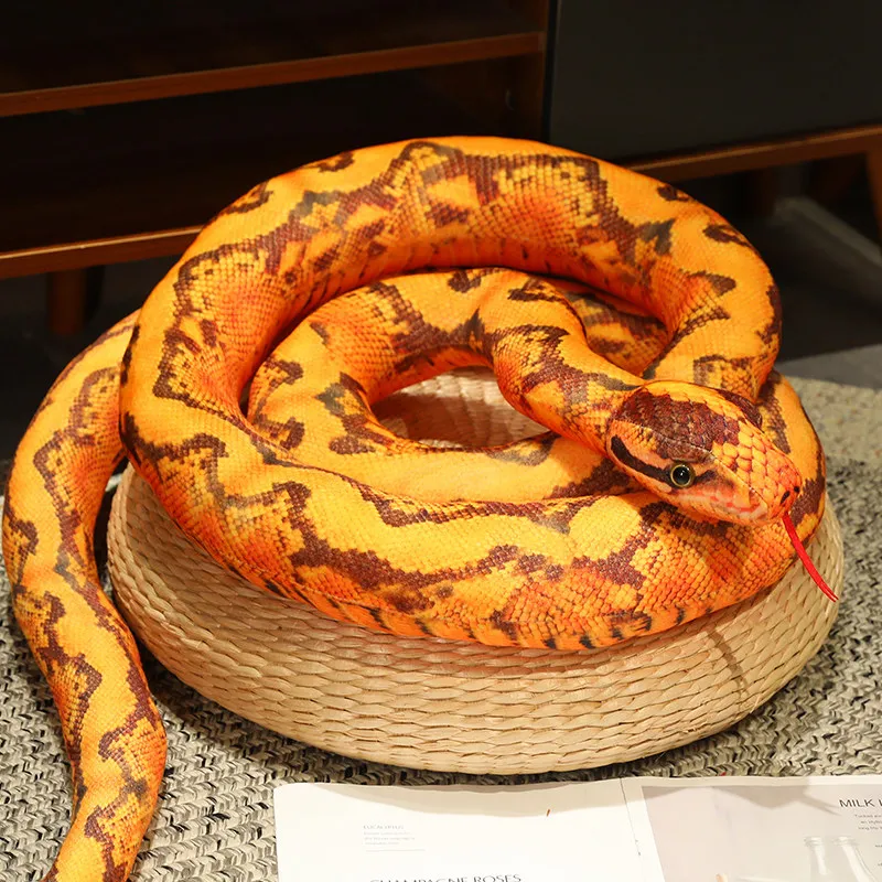 Peluche serpent orange