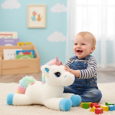 Licorne peluche présence constante