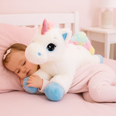 Licorne peluche accompagne votre enfant
