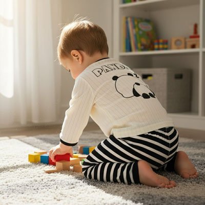 Pyjama bebe confortable pour les aires de jeux