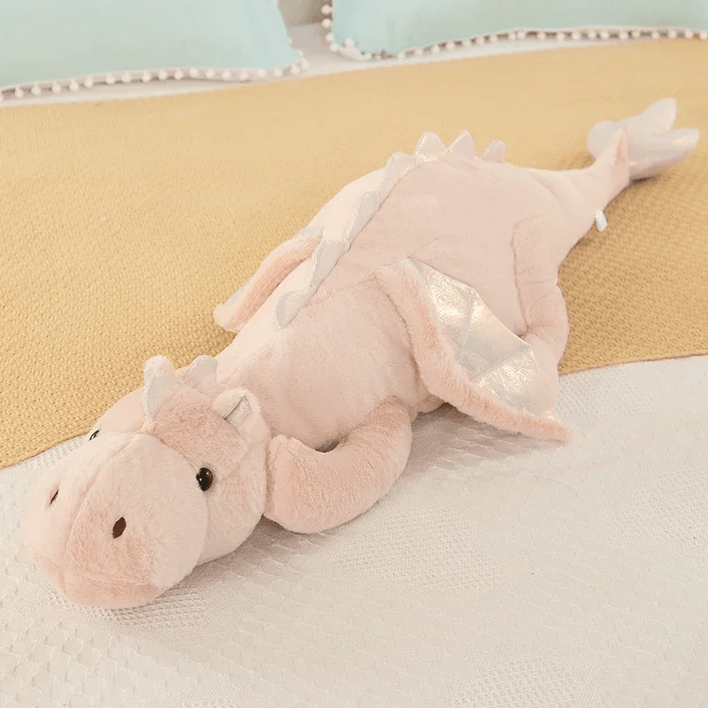 Peluche dragon rose