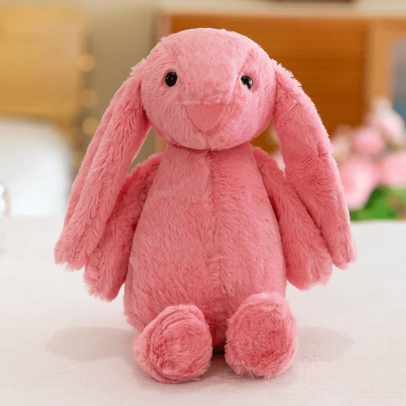 Lapin peluche rose