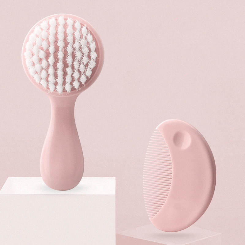 Brosse cheveux pour bebe rose
