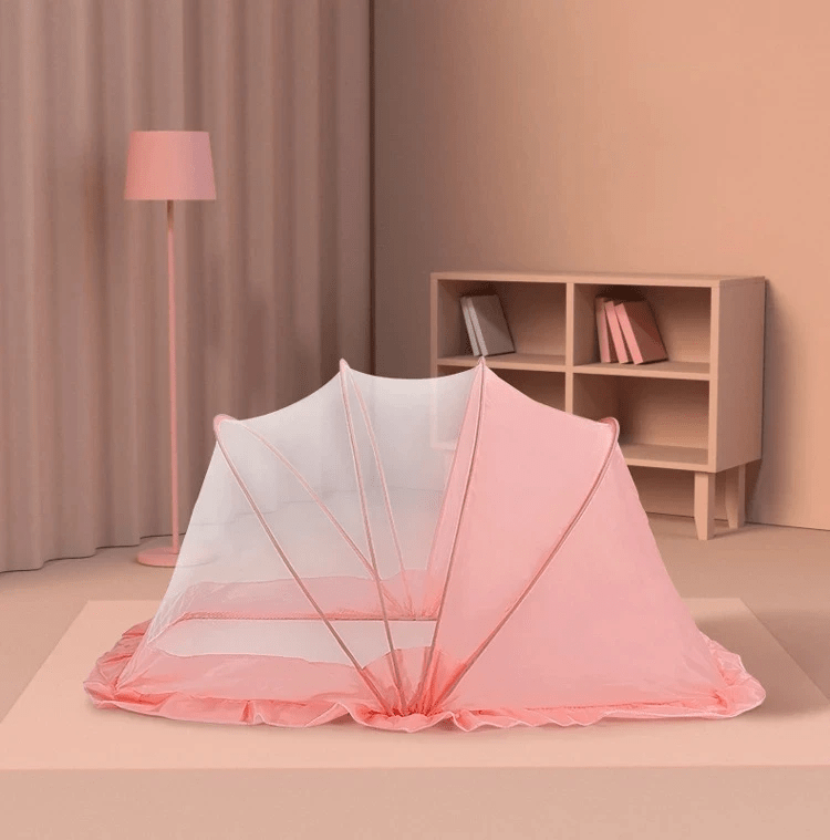Moustiquaire lit bébé rose