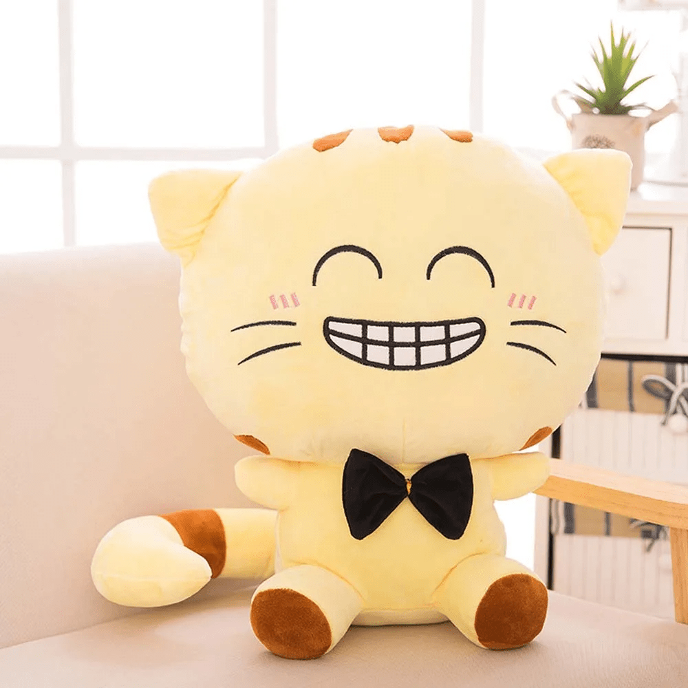 Peluche chat souriant