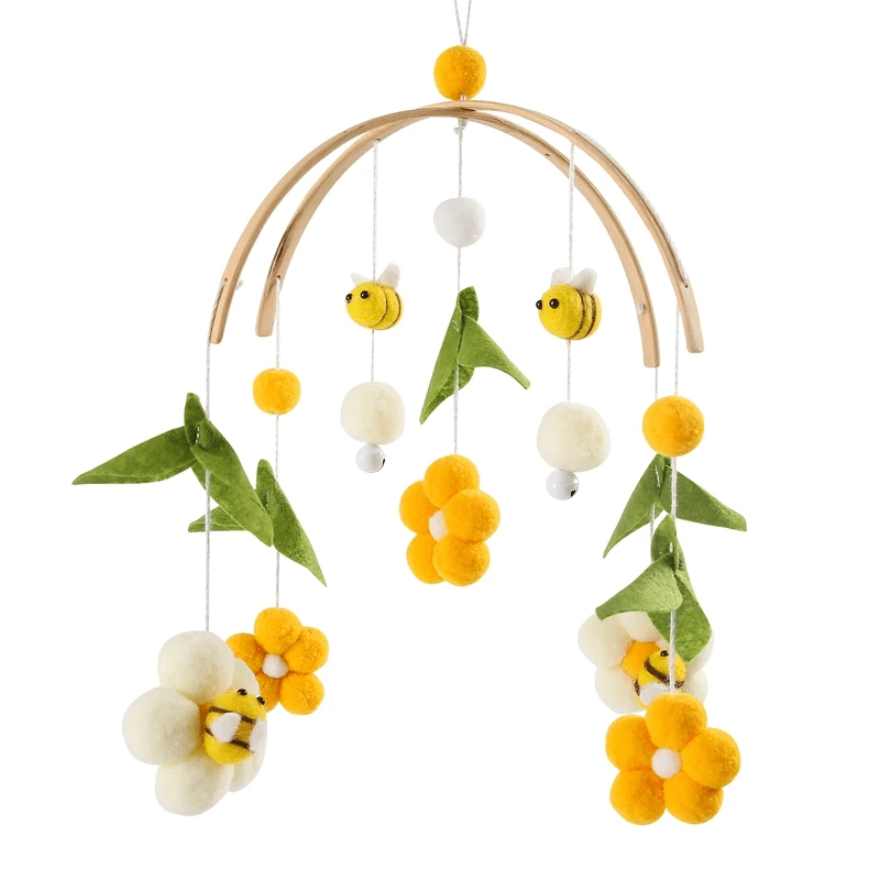 Mobile bébé fleurs jaunes