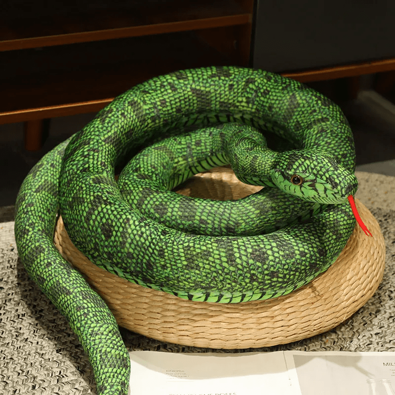 Peluche serpent vert