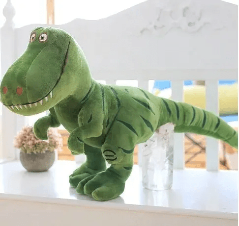Dinosaure peluche vert