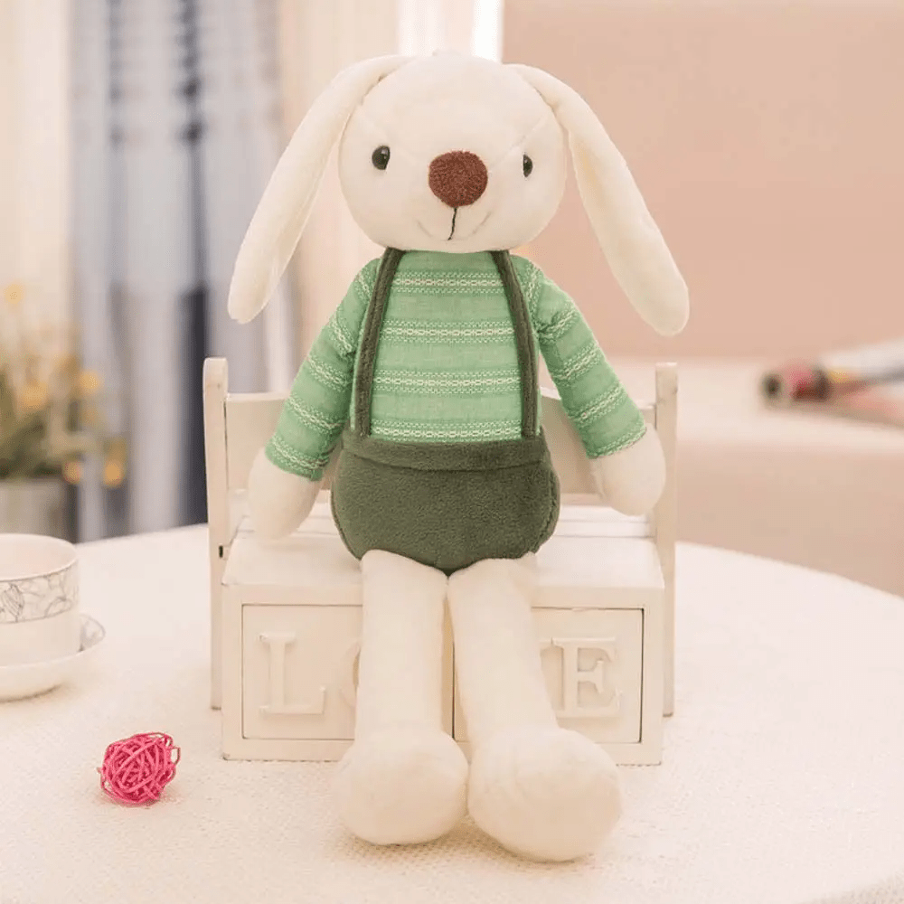 Lapin en peluche vert