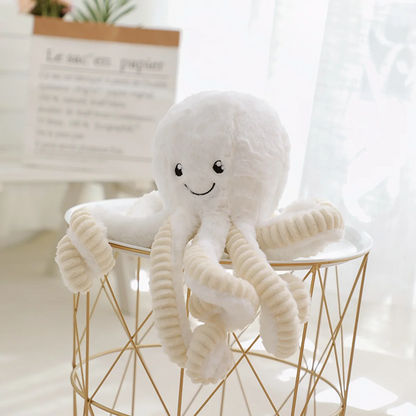 Peluche pieuvre blanche