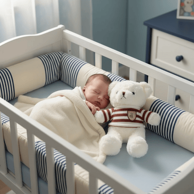 Ours peluche dormant avec bébé