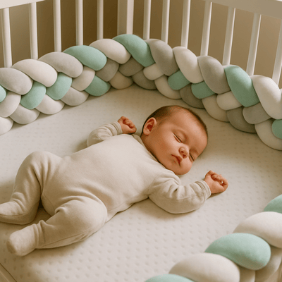 Tresse de lit bébé dormant paisiblement