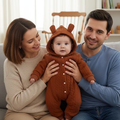 Barboteuse​ avec papa et maman