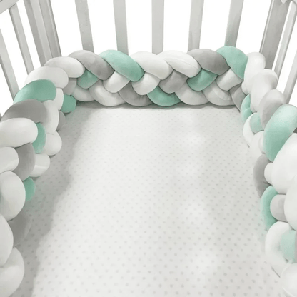 Tresse de lit blanc vert grise