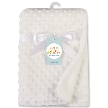 Polaire couverture bebe variante blanche