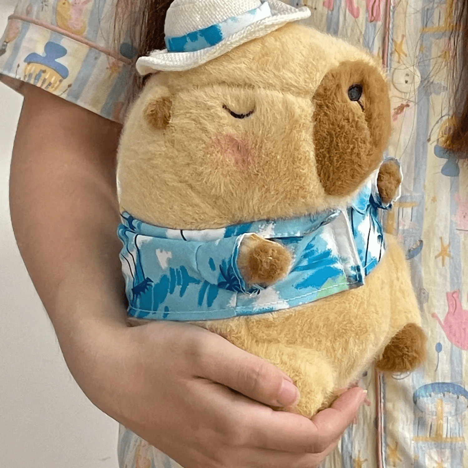Peluche Capybara bleu
