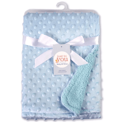 Polaire couverture bebe variante bleue