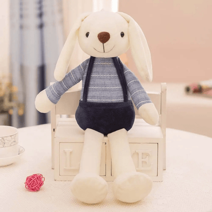 Lapin en peluche bleu