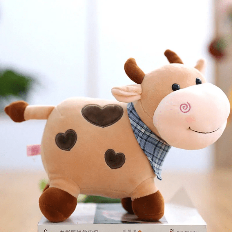 peluche vache brune