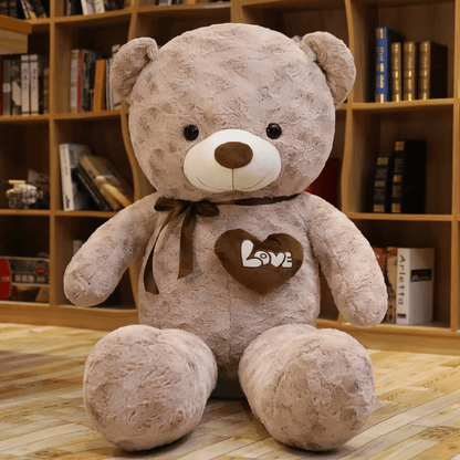 Ours en peluche couleur café