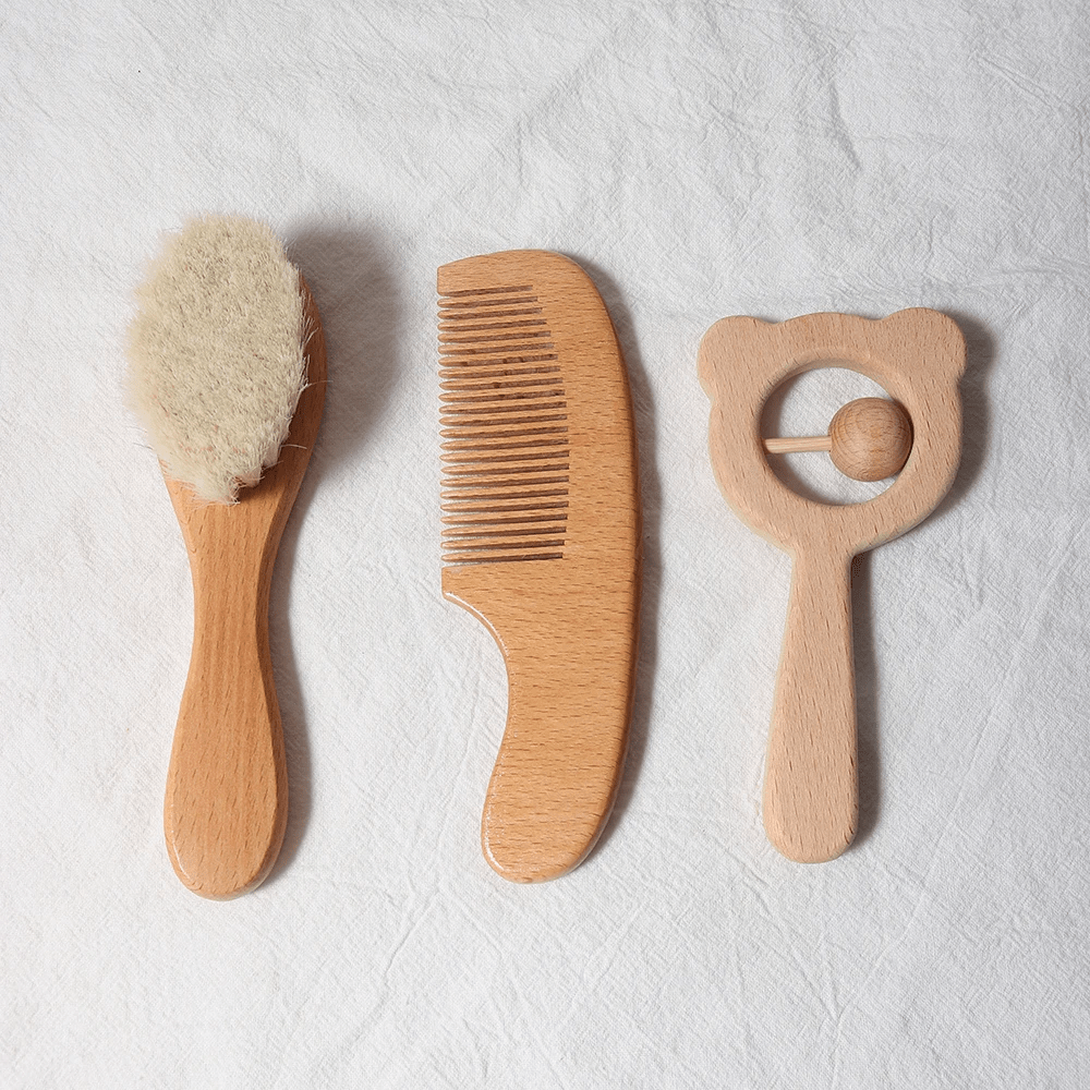 Brosse cheveux pour bebe ensemble de trois