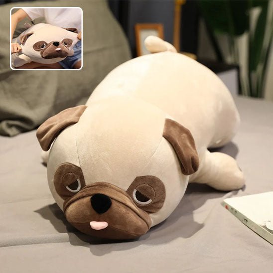 Peluche chien flexibilite confort