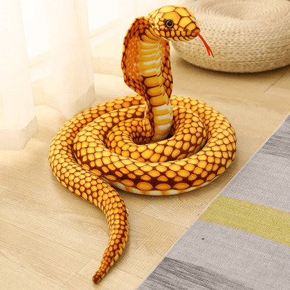 Peluche serpent jaune