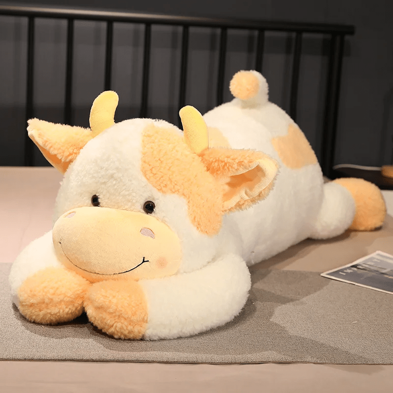 Peluche vache jaune