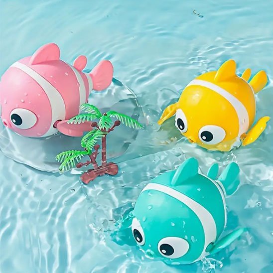 Jouet baignoire bebe trios de poisson