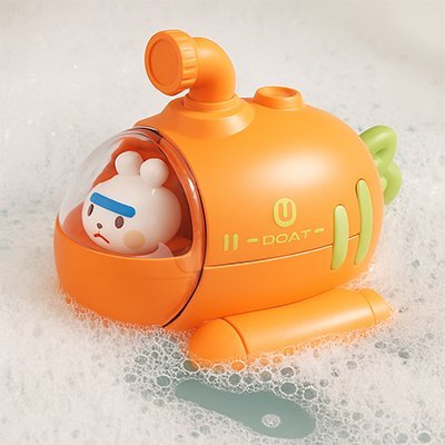 Jouet baignoire bebe orange