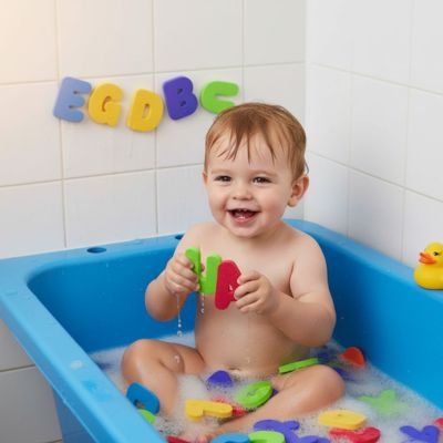 Jouet bain colle aux parois du bain